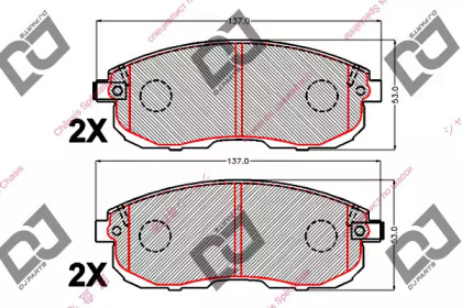 Комплект тормозных колодок DJ PARTS BP2147